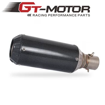 

GT Motor - Modified Motorcycle Exhaust Muffler stainless steel Tail Pipe Trim Clamps exhaust pipe