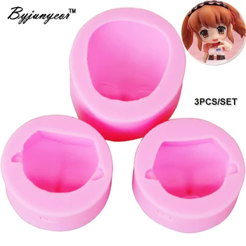 

Byjunyeor C108 Face Head UV Resin Silicone Mold Fondant Chocolate Candy Lollipop Crystal Epoxy Soft Clay Bake Tools