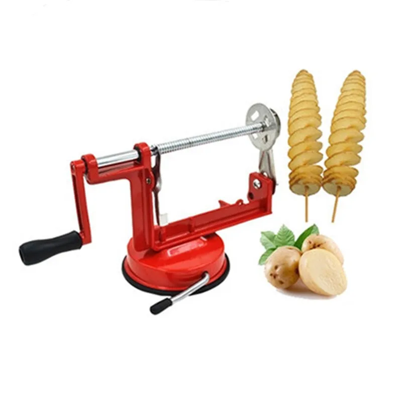 Potato Slicer Stainless Steel Potato Manual Cutter Spiral Chips Twisted