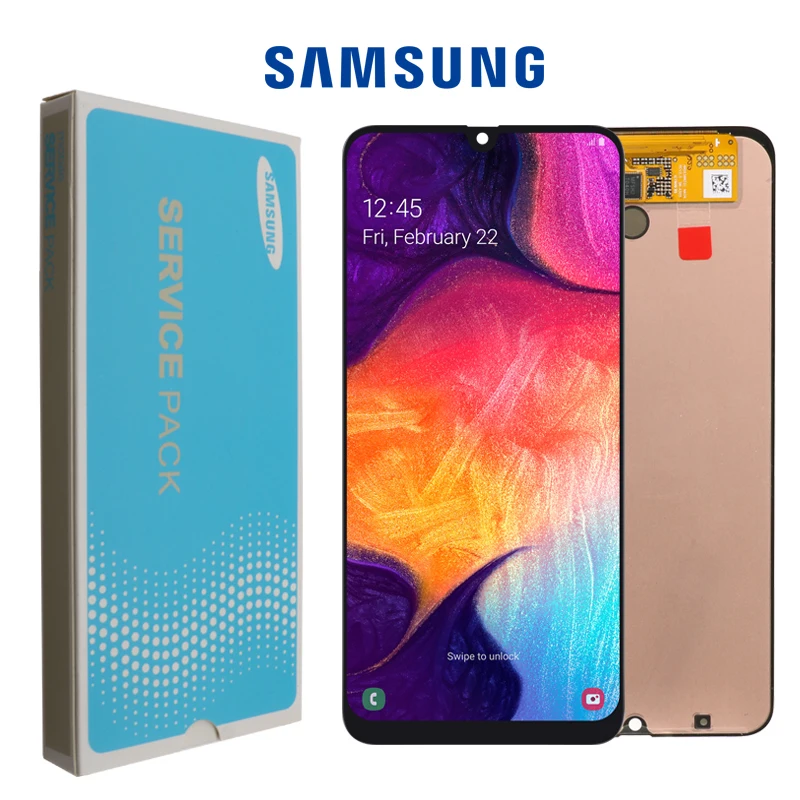 

6.4" Original Super AMOLED For Samsung galaxy A50 2019 A505F/DS A505F A505FD A505A Touch Screen Digitizer Assembly with frame