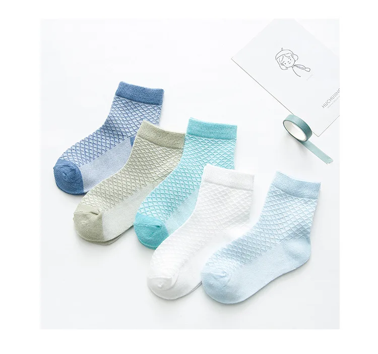 Hi-Q/мягкие хлопковые носки с мультипликационным принтом для малышей, весенние милые летние футболки для младенцев, детские носки для мальчиков и девочек, ультратонкие повседневные сетчатые Детские хлопковые носки