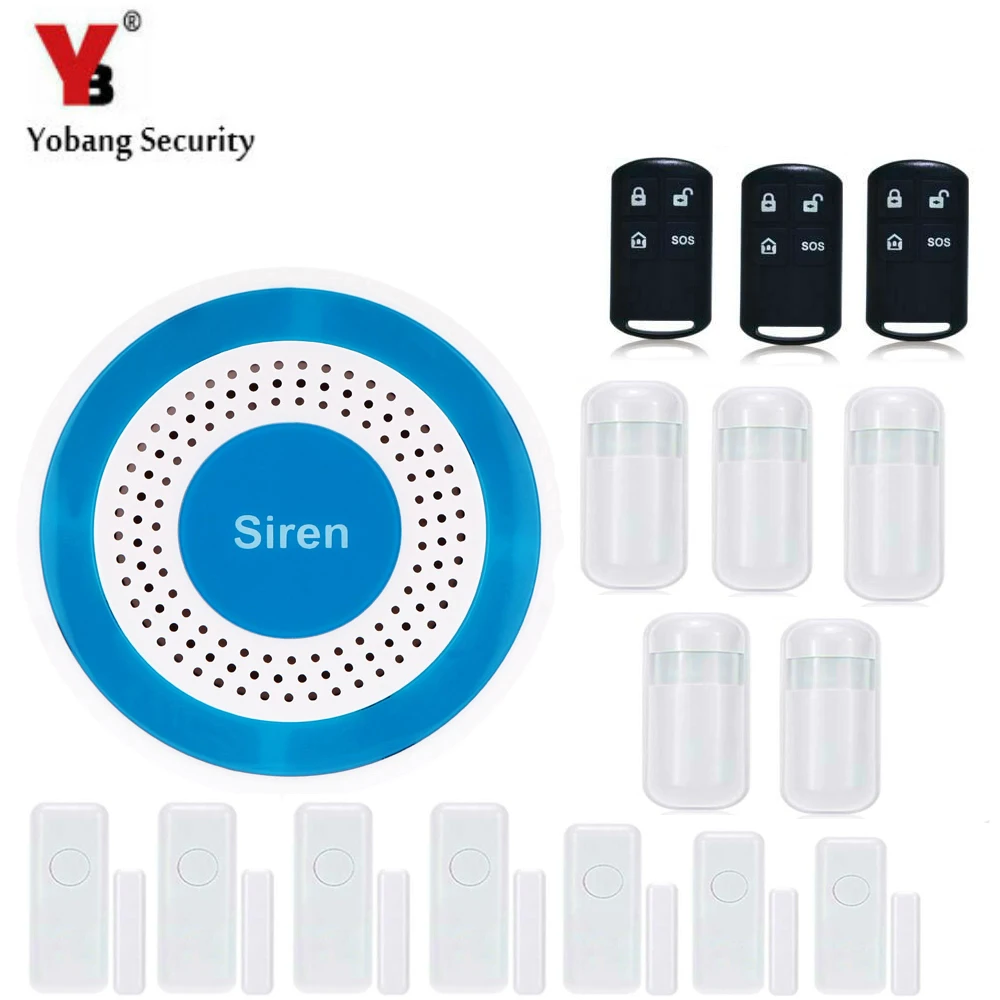 

YobangSecurity Wireless Loudly Speaking Voice Anti-Theft Alarm System Home Security Alarm System Door Detector PIR Alarm Sensor