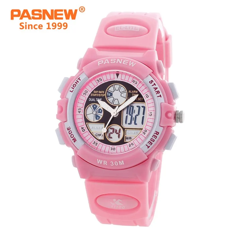 

Pasnew Hot Sale Children Analog Digital Running Second Electronic 30M Waterproof Luminous Watches PSE-048G
