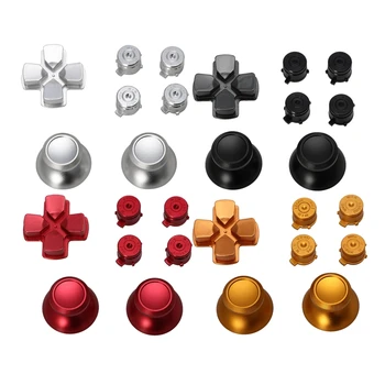 

Metal Dpad Thumbstick Cap Bullet Buttons For Sony PS4 Controller Kit