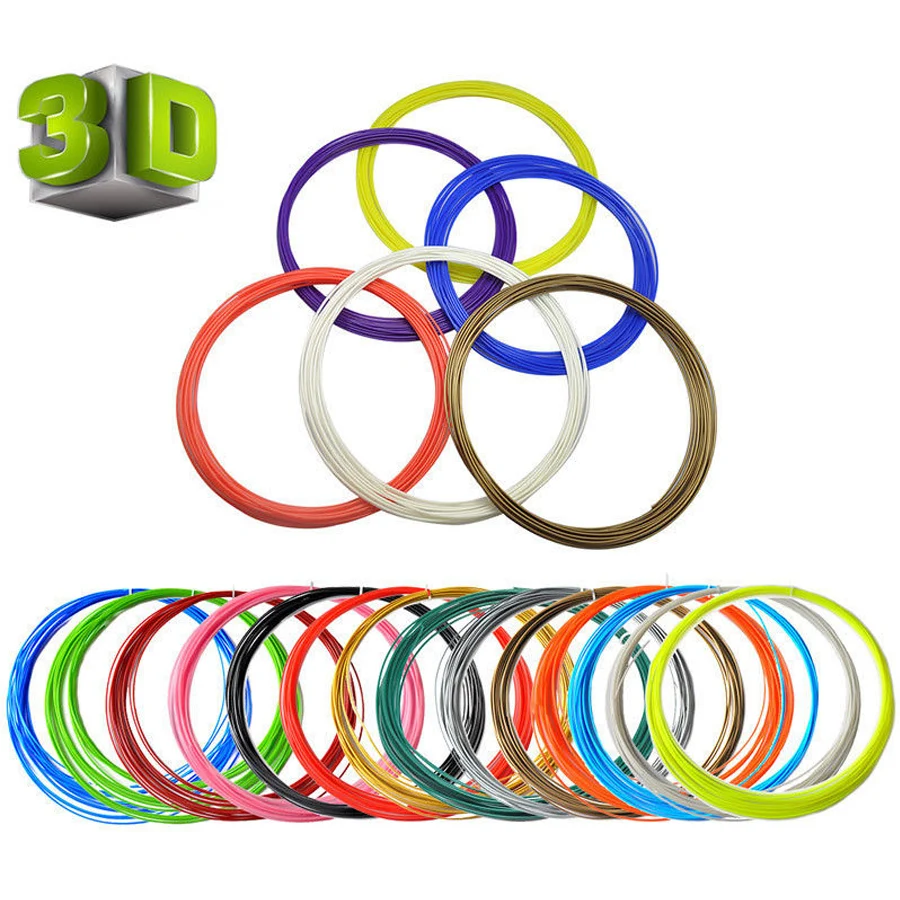 20pcs ABS 1.75/3mm 3D Printing Filament 3D Printer Filaments Pla Abs Para 1.75mm Impresora 3D Kit