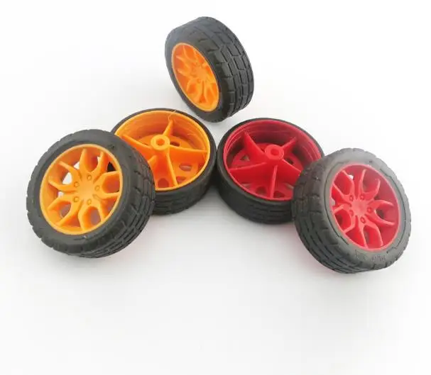 

5pcs/lot 2*30mm Fine Texture Rubber Wheel Diy Car Model Part Plastic Tires