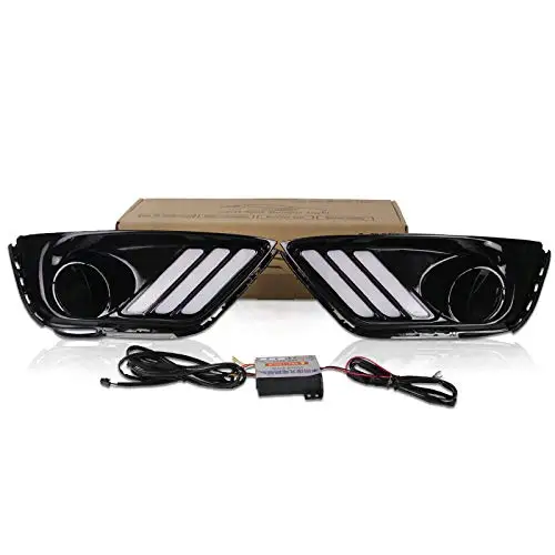 Car Daytime Running Lights Front Fog White DRL