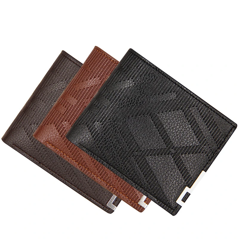

Geometric Pattern Wallet Fashion Short Men Wallet Casual Solid Male Wallets Purses with Multi Card Pockets