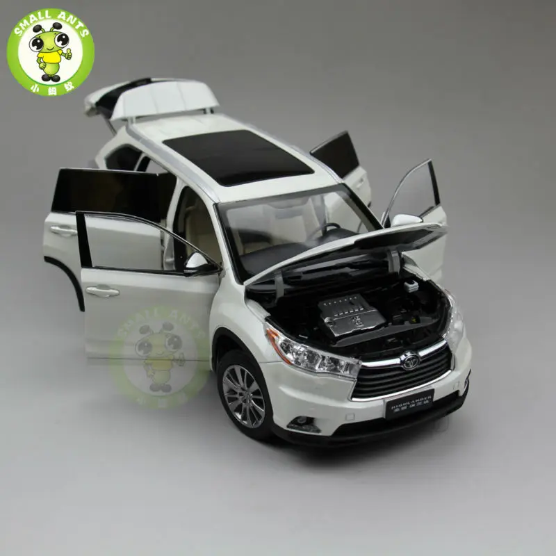 1:18 Highlander литая под давлением модель автомобиля SUV белого цвета