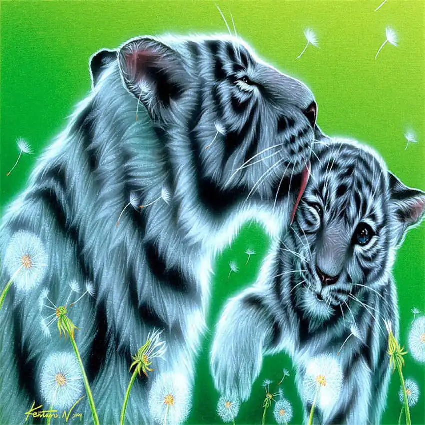 5D алмазная картина Алмазная мозаика с изображениями животных продажа Тигр семья