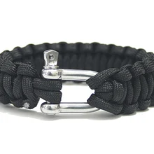 Розничная 550 Паракорд Браслет Паракорд из нержавеющей стали браслет с пряжкой для отдыха на природе наборы для выживания