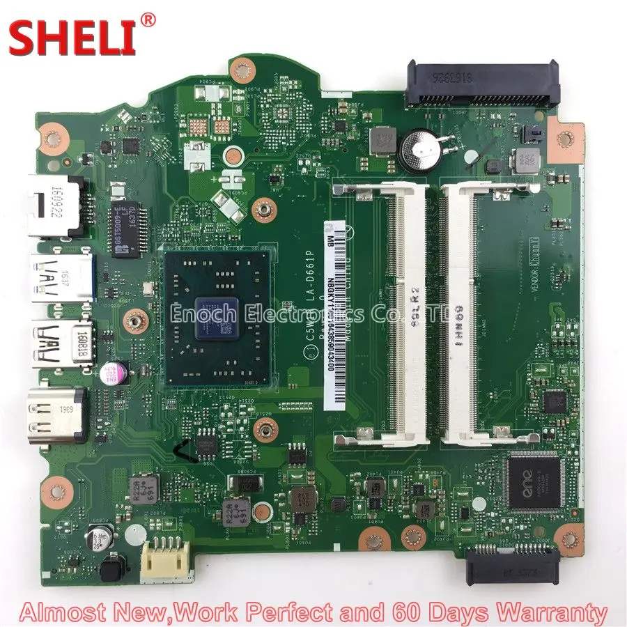 NBGKY11001 NB.GKY11.001 Laptop Motherboard For Acer Aspire ES1-523 Series C5W1R LA-D661P 1