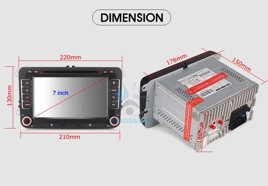 Top 7" Android 8.0 DAB+ Car Stereo GPS Sat Nav WiFi 3G Radio RDS BT USB SD DVR DTV-IN Car DVD player for VW Passat 6