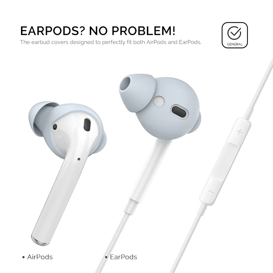 3 пары для AirPods 2 Чехол для наушников чехол противоскользящие наушники-вкладыши шапки+ ушной крючок для хранения чехол для Apple Airpods 2 аксессуары