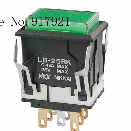 

[ZOB] LB25RKG01-28-JF Japan imported Japanese nkk open embedded illuminated push button switch LB-25RK --5PCS/LOT
