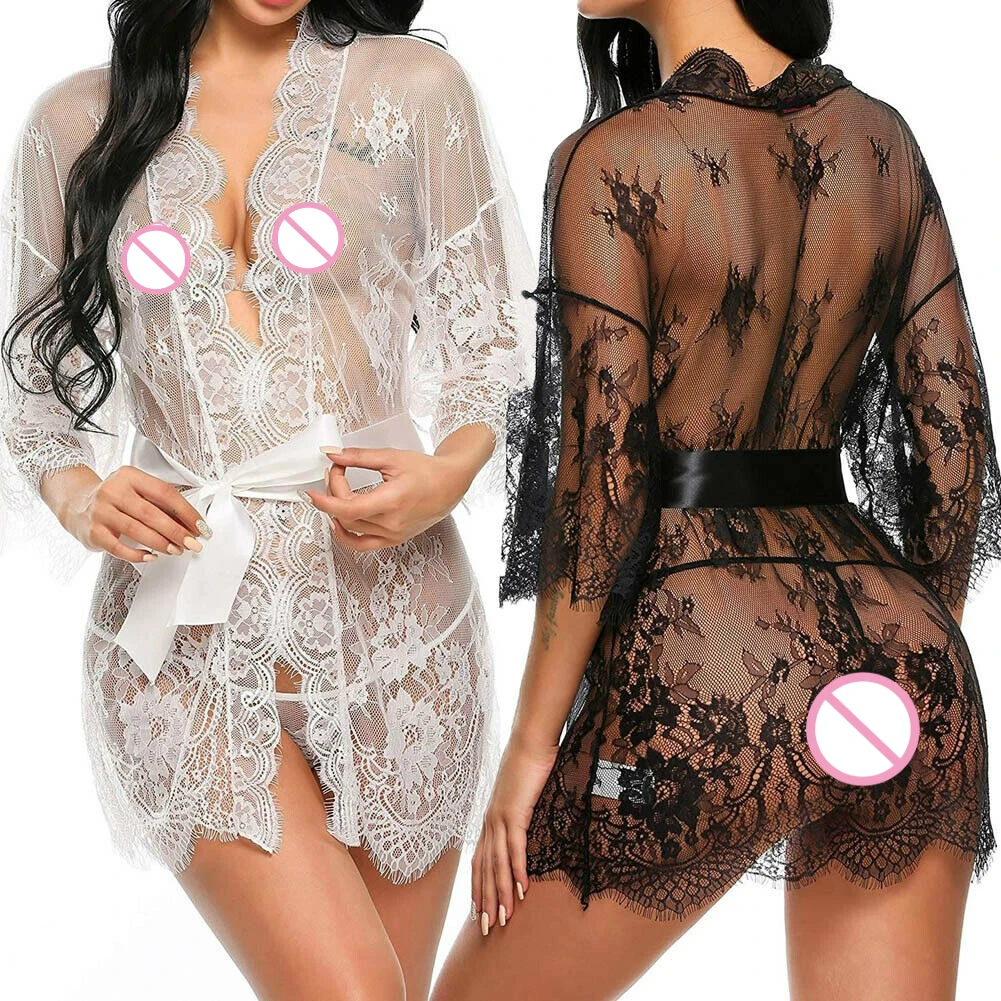 Женское кружевное белье Babydoll Эротическое нижнее с треугольным вырезом и