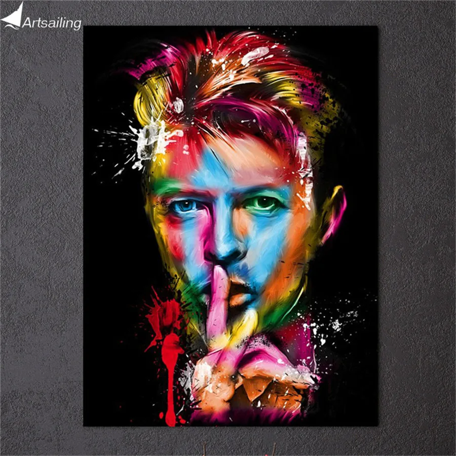 Rock Singer David Bowie Canvas Painting Living Room Home Decor Modern Mural Art Oil | Дом и сад