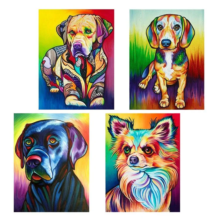 

5D DIY Diamond Painting Full Square Animals Cortoon Dogs Cats Diy Embroidery Cross Stitch Xmas Decor For Home