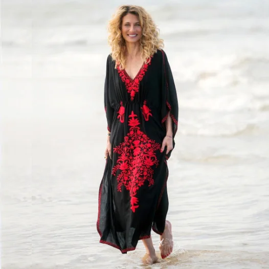red beach kaftan