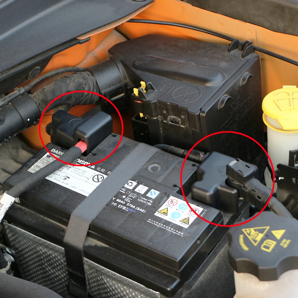 

Car Plastic Negative Power Batteries Cover Positive Electrode Battery Protection Covers Fit for Jeep Renegade 2014 - 2019 Parts