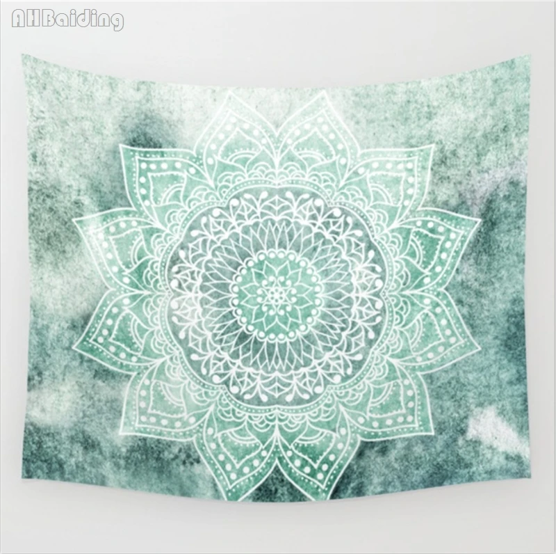 

Fashion Green Yoga Carpet Mandala Tapestry Bohemian Wall Decorative Hanging Tapestry Beach Towel Throw Blanket Picnic Rug Mats