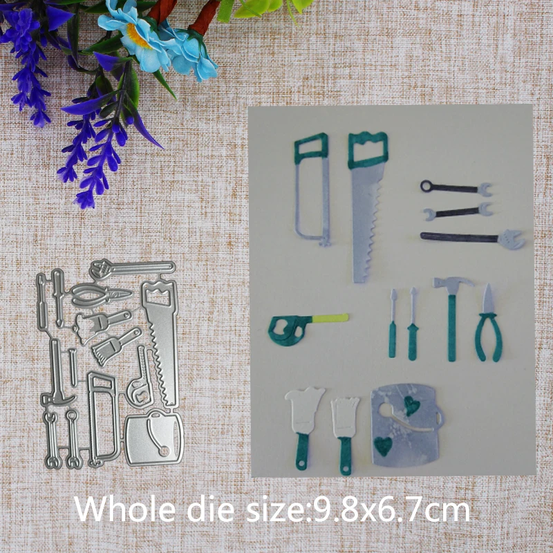 

New Arrival Cute home tools series Cutting Dies Stencil DIY Scrapbook Photo Album Emboss Paper Card Craft Template 98x67mm