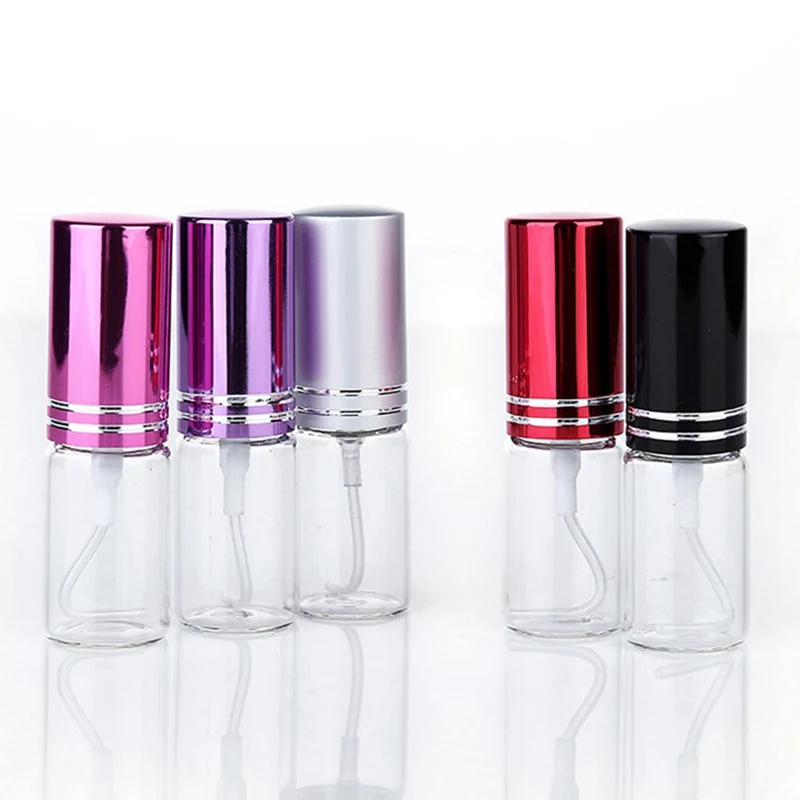 

1pac 10ML/ 5ml Portable Colorful Glass Refillable Perfume Bottle With Atomizer Empty Cosmetic Containers With Sprayer For Travel
