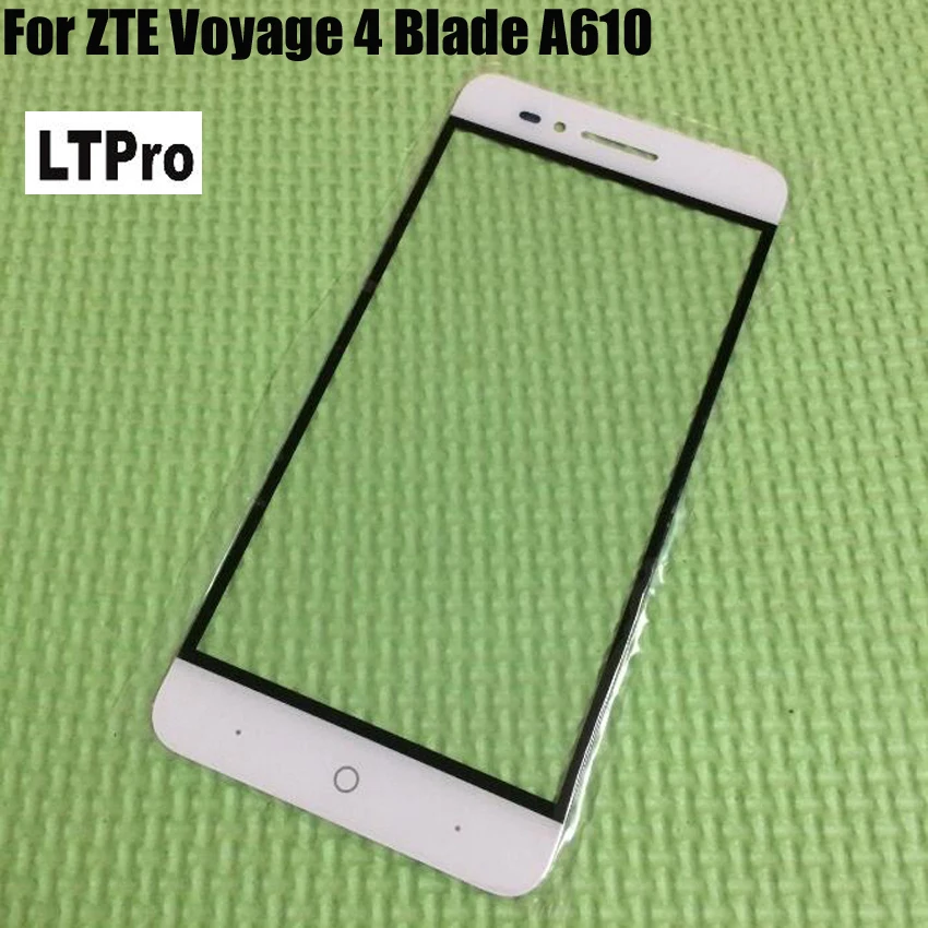 

LTPro High Quality Working Black/White Front Panel Touch Screen Glass Outer Lens For ZTE Voyage 4 Blade A610 Phone Replacement