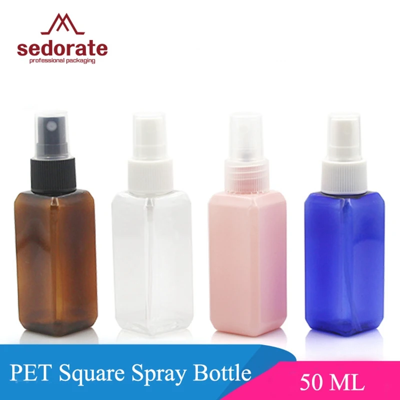 Sedorate 20 pcs/Lot Wholesale 50ML PET Plastic Spray Bottle For
