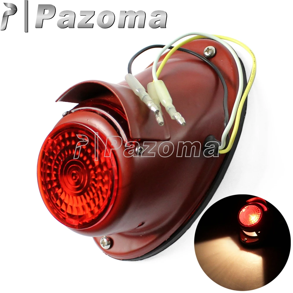 

Moto 12V Red Sidecar Rear Fender Tail Brake Light Motorcycle Mudguard Lamp for BMW K750 M72 R75 DNEPR URAL KS750