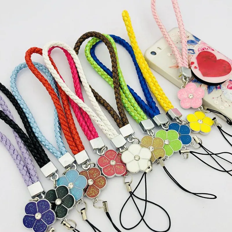 Short Hand Wrist Strap PU Anti slip Mobile Phone Straps For iphone