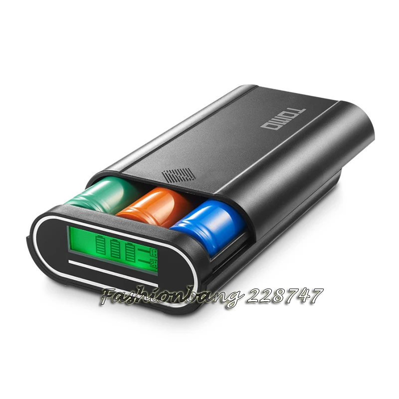  DIY Phone Chargers 3x18650 Power Bank Box with 5V/2A Double USB Output LCD Display for Cell Phones Tablets (NO Battery Included) 