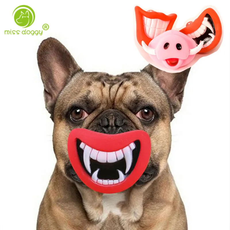 Хэллоуин смешная игрушка для питомца собака щенок пищит звук игрушка Красный Дьявол губы Свинья Нос типы игры/жевания щенок сделать собака счастливой