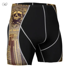 Эластичные Обтягивающие Мужские Спортивные Компрессионные шорты для спортзала, базовый слой, короткие леггинсы для занятий спортом, бега, бега, трико, спортивная одежда