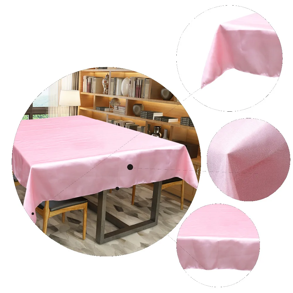 145x304 سنتيمتر الساتان النسيج مفرش طاولة مستطيلة سماط مفارش طاولة فندق ل الزفاف مطعم banqueting الأسود الأرجواني الوردي