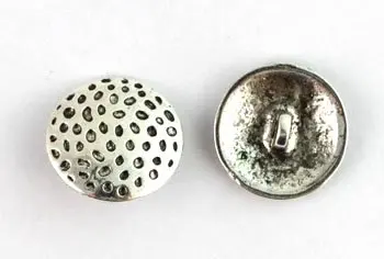 

100PCS Tibetan Silver Color Hammered Button Beads 19mm A20728