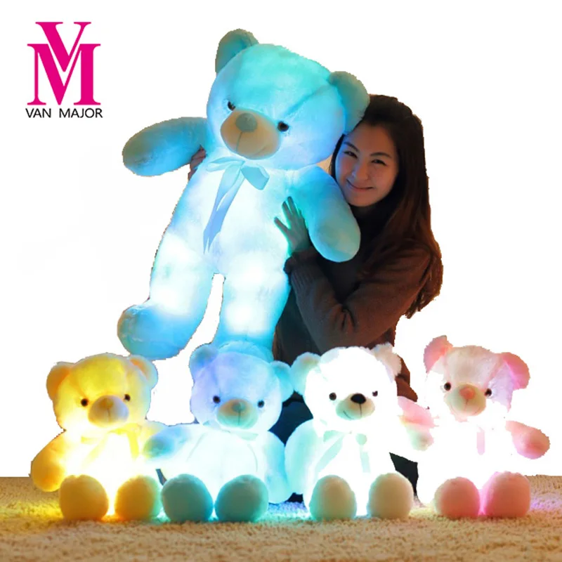 50CM Creative Light Up LED Inductive Teddy Bear Stuffed Animals Plush font b Toy b font