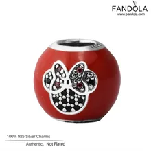 Стерлингового серебра 925 пробы I Love mouse хрустальные бусины Шарм для оригинальной Подвески браслет ожерелье ювелирных изделий Berloques