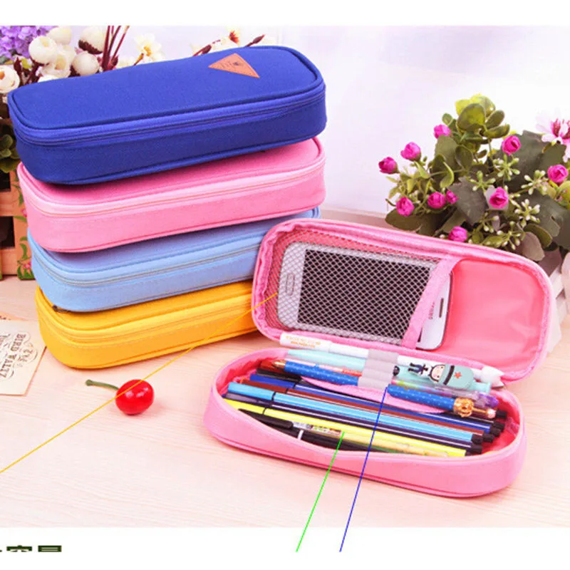 1PC  Multifunction Stationery Storage Organizer Bag School Supply Cosmetic Bags