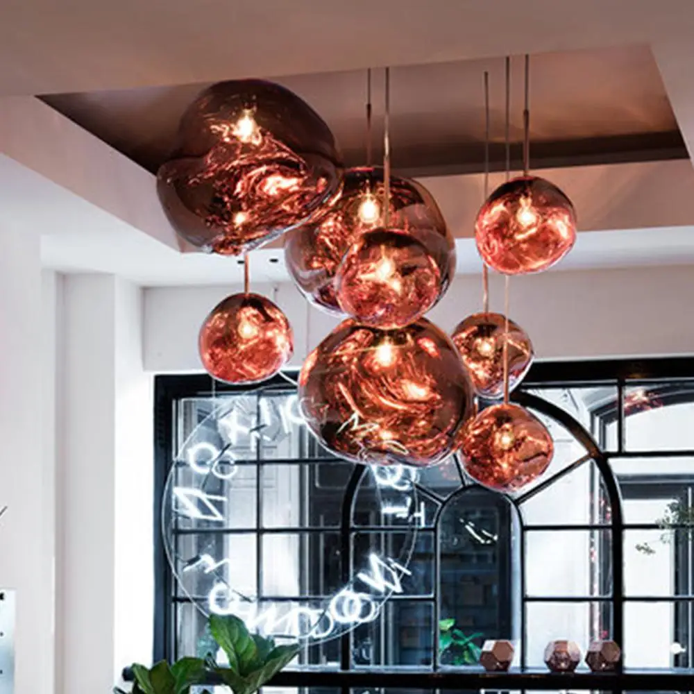 

PVC Pendant Lamp, Lava Melt Crystal Ceiling Light Postmodern Hanging Lamping for Restaurant, Bar, Kitchen