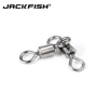 JACKFISH 100pcs 8 word Fishing Connector 10 size steel Ball Bearing Swivel Solid Rings Ocean Boat Fishing Hooks ► Photo 3/5