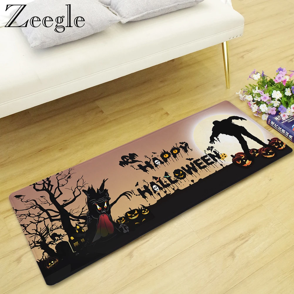 Zeegle дверной коврик "Хэллоуин" Длинные ковры для гостиной нескользящий Детский ковер коврики и ковры и коврик в прихожую