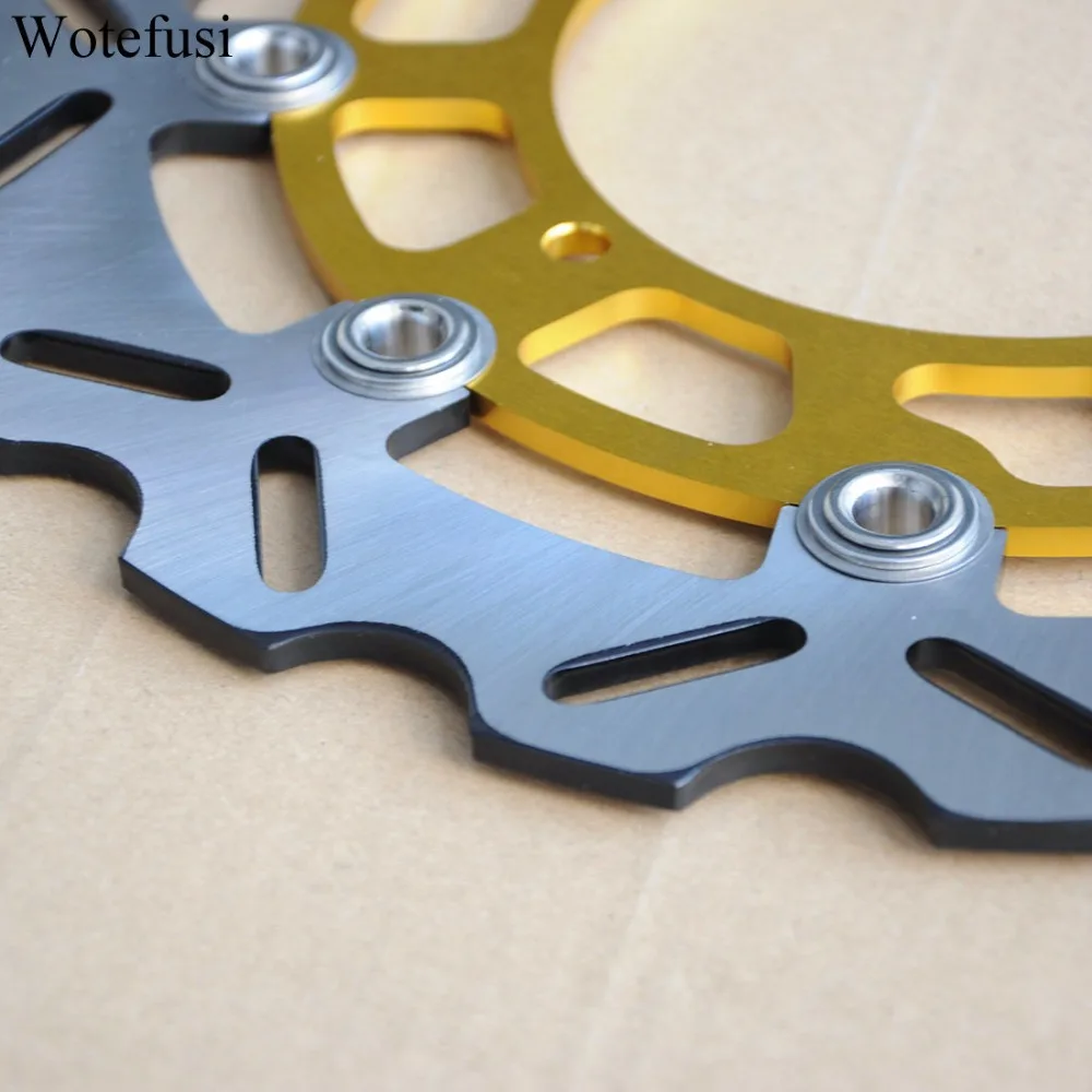 Передние тормозные диски Wotefusi для Yamaha 2006 07 08 09 10 11 12 2013 FZ1 S FAZER 2004 2005 YZF R1 Gold Balck [PA413
