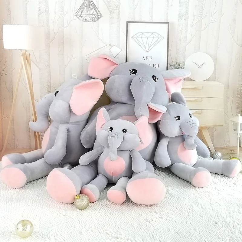 MIAOOWA 1PC 50/60CM High Quality Giant Elephant Stuffed Plush Doll Baby Kawaii Elephant Animal Soft Pillow Toy Kid Children Gift MIAOOWA 1PC 50/60CM High Quality Giant Elephant Stuffed Plush Doll Baby Kawaii Elephant Animal Soft Pillow Toy Kid Children Gift