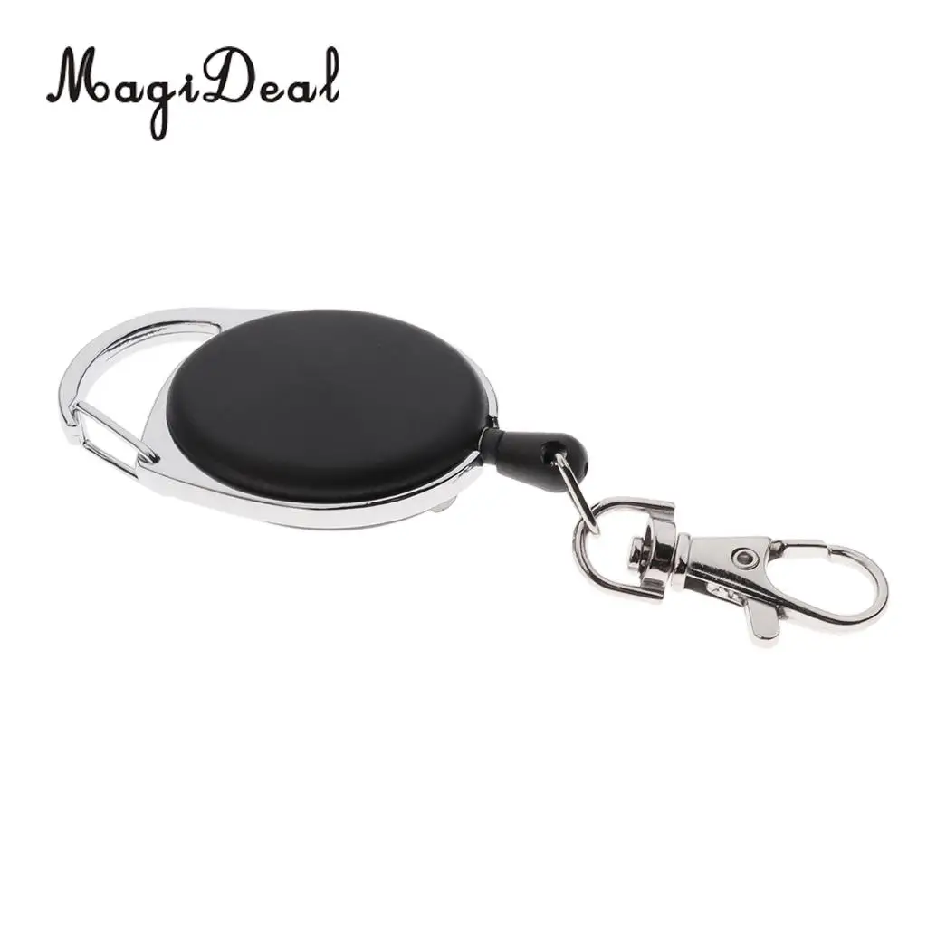 MagiDeal 2 Pieces Outdoor Retractable Keychain Key Ring Recoil Pull Reel Belt Clip Ffor Outdoor Climbing Equipment Accessories