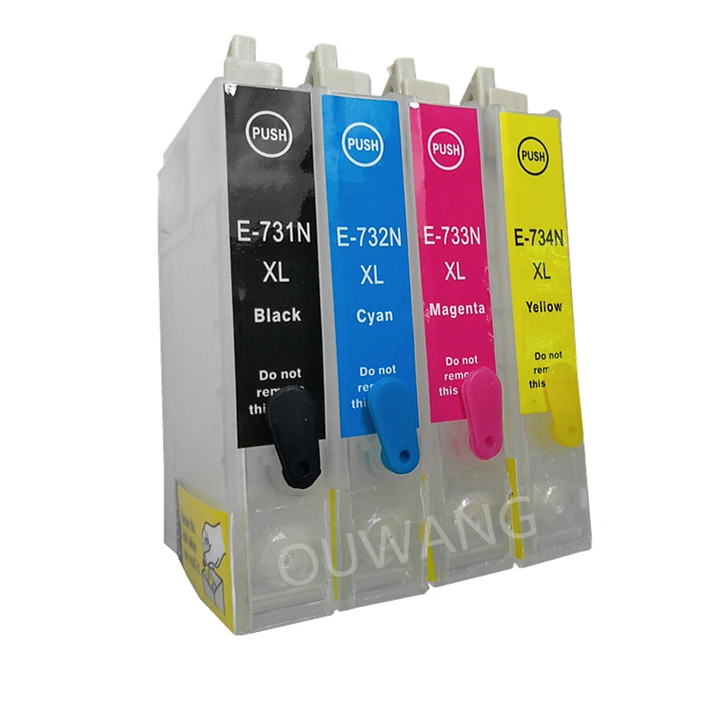 Многоразовый чернильный картридж 73N T0731 совместимый для Epson Stylus