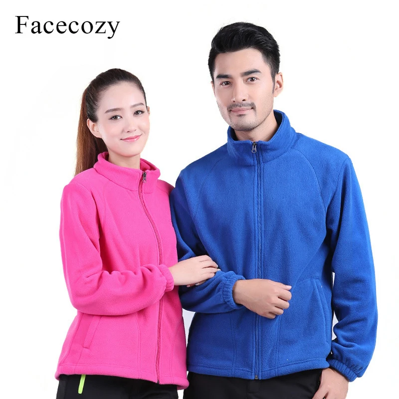 Facecozy الرجال النساء في الهواء الطلق سترات صوفية الرياضية التخييم الدافئة الراحة النساء الشتاء سترة زوجين معطف للتخييم التنزه التزلج
