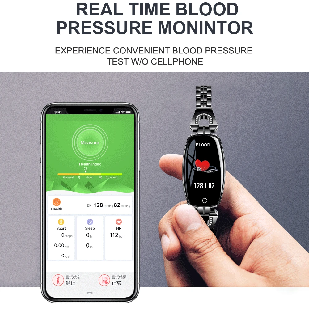 Timethinker H8 женские Смарт часы браслет Reloj кровяное давление пульсометр фитнес