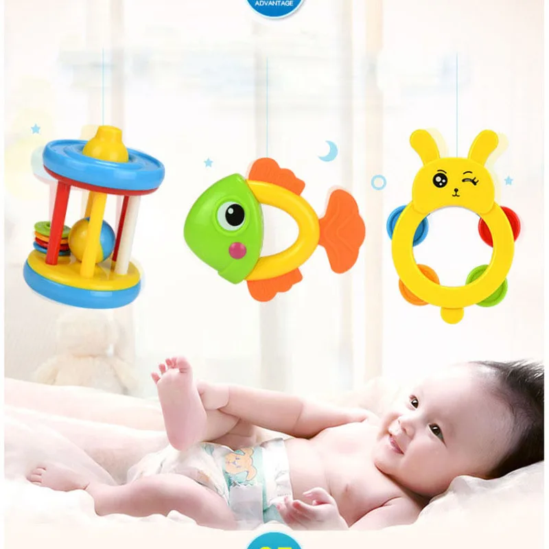 

Baby Toys Hand Hold Jingle Shaking Bell Lovely Hand Shake Bell Ring Baby Rattles Toys Newborn Baby 0- 12 Months Teether Toys
