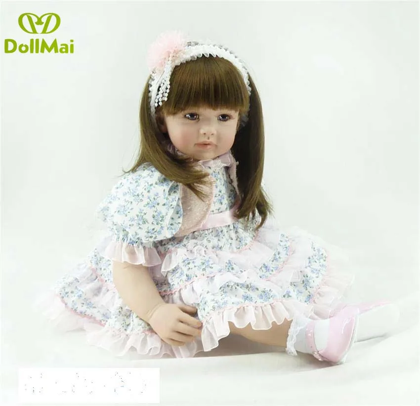 60 см силикона Reborn Baby Doll игрушки 24 дюймов принцесса малышей bebe lol оригинальные